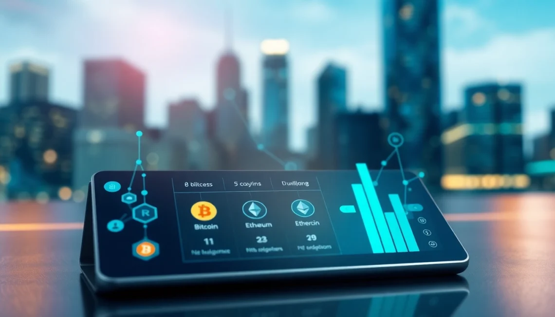 Visual representation of gaurda wallet interface highlighting cryptocurrency options and secure features.