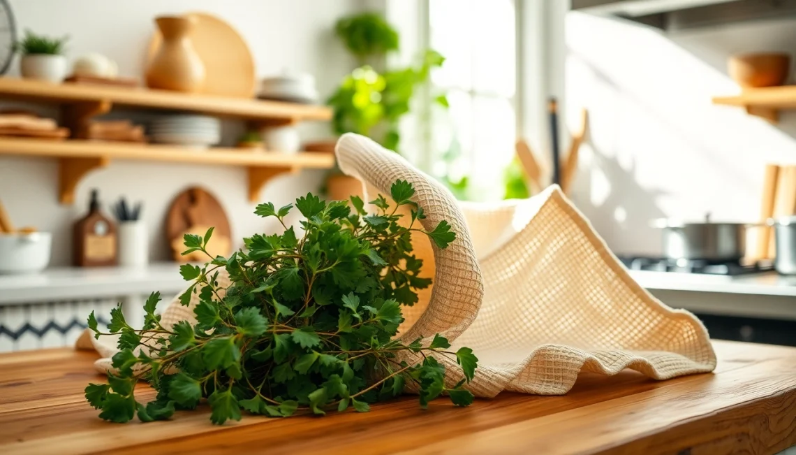 Gebruik van een kaasdoek voor het zeven van ingrediënten in een professionele keuken.