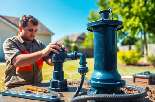Performing well pump replacement lacey wa with a skilled technician in a residential setting.