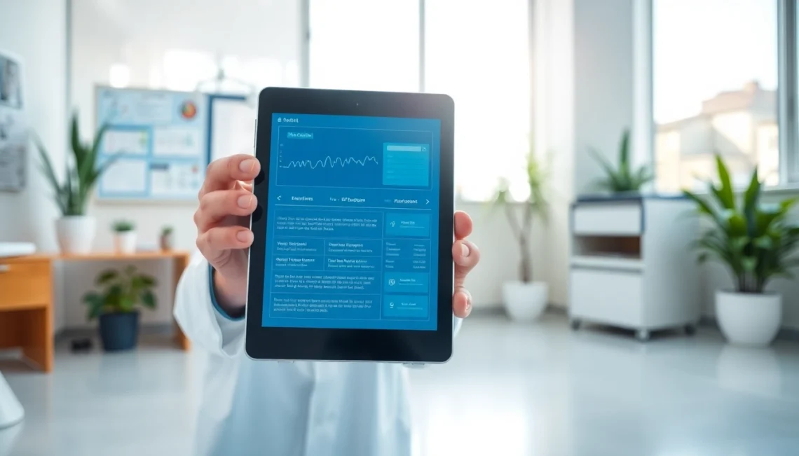 Utilizing eprescribing software for doctors efficiently in a modern medical office.